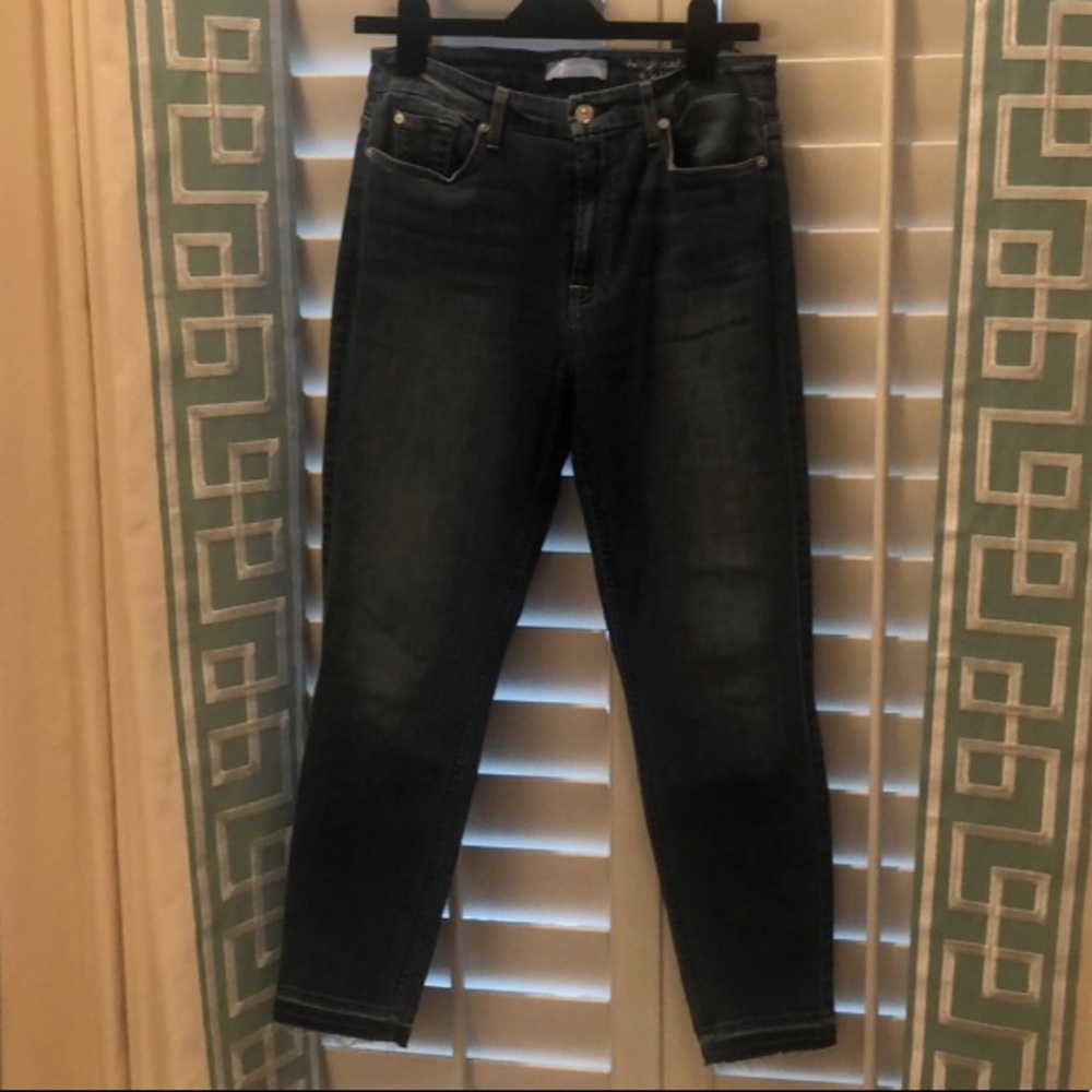 7 for all mankind high waist cropped skinny jeans